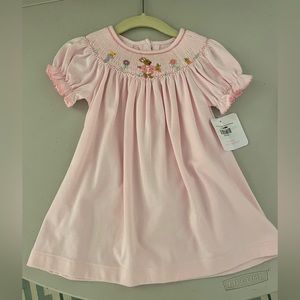 Petit Bebe - Peter Rabbit Pink Knit Bishop Dress - Size 12M - NWT